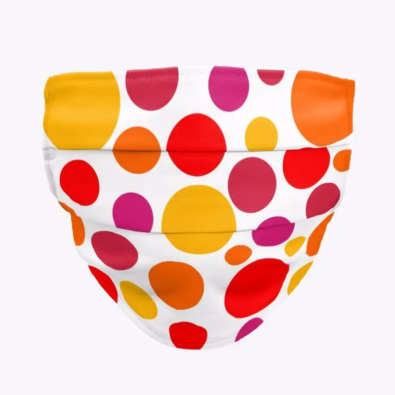 Spots Face Mask:- Red, Orange